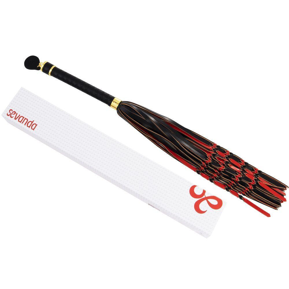 Флоггер LOCKINK SEVANDA Red & Black Braided Tail Flogger Sex Aura Киев - изображение 7