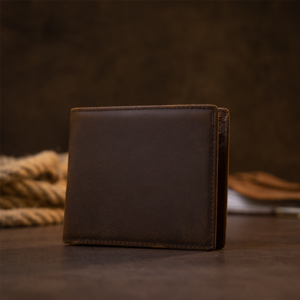 Портмоне унісекс матове Темно-коричневе (Vintage) Київ - фото 2