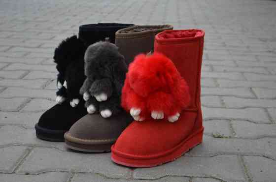 Violeta Угги жіночі Violeta сірі замша натуральна з кроликом 39р. (1719) Коломыя