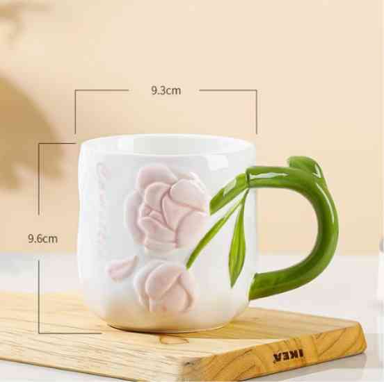 Чашка Півонія 440 мл рожевий Вінниця