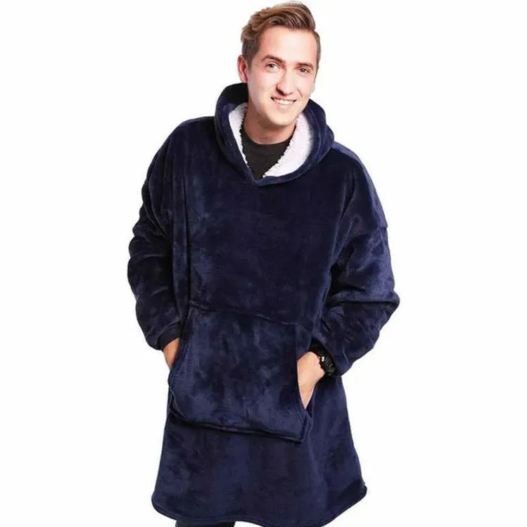 Двостороння толстовка халат, Толстовка плед флісова, Плед з капюшоном з капюшоном для дому BW-33 Львів - фото 13