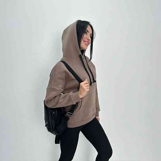 Жіночий теплий худі з капюшоном "Basic" Турція оптом | Батал Київ