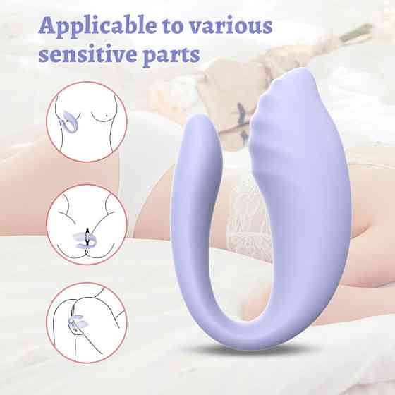 Вібратор для пар Every Night Toys Anthea з пультом, лавандовий, 19,8 х 6,3 см Sex Aura Київ
