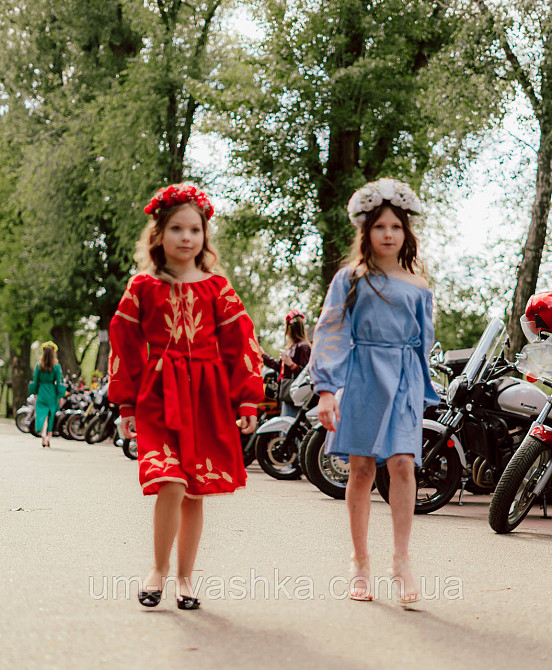 Дитяче вишите червоне плаття з колосками Кривий Ріг - фото 9