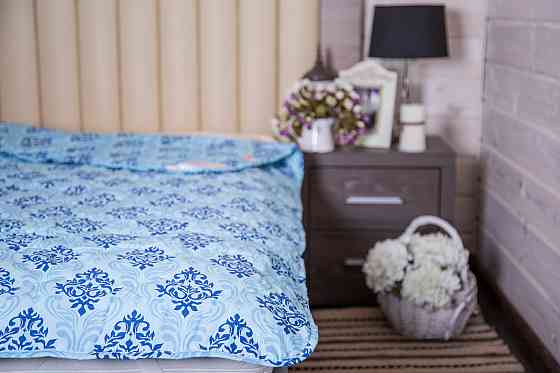 Ecotton Ковдра Ecotton двоспальна 172х205 см антиалергенна стьобана з бязі блакитне 40-0606 blu Киев