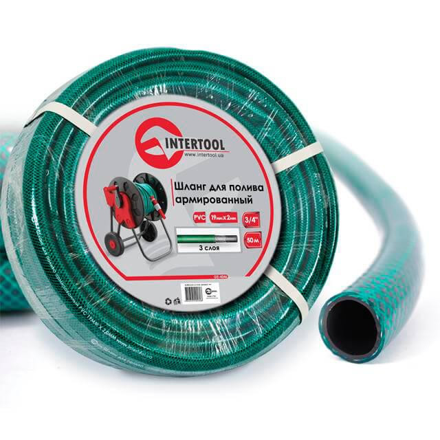 Шланг для поливу 3- х шаровий 3/4 ", 50м, армований PVC INTERTOOL GE-4046 Київ - фото 1