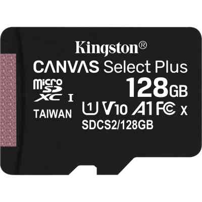 Карта пам&apos;яті Kingston 128GB microSDXC Class 10 Canvas Select Plus 100R A1 (SDCS2/128GBSP) Вінниця