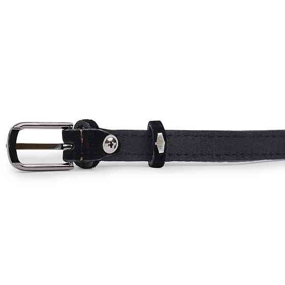 Замшевый оригинальный женский ремень Vintage 20756 Черный Киев