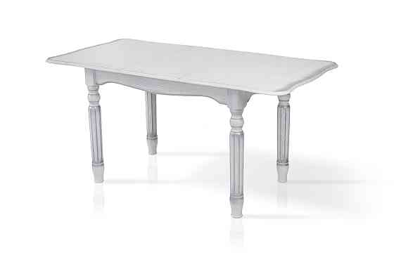 Стіл обідній Венеція (140+40)/85, білий+сріб патин Киев