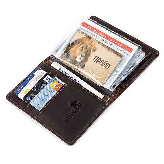 Обкладинка для автодокументів Shvigel 13922 шкіряна Коричнева Київ