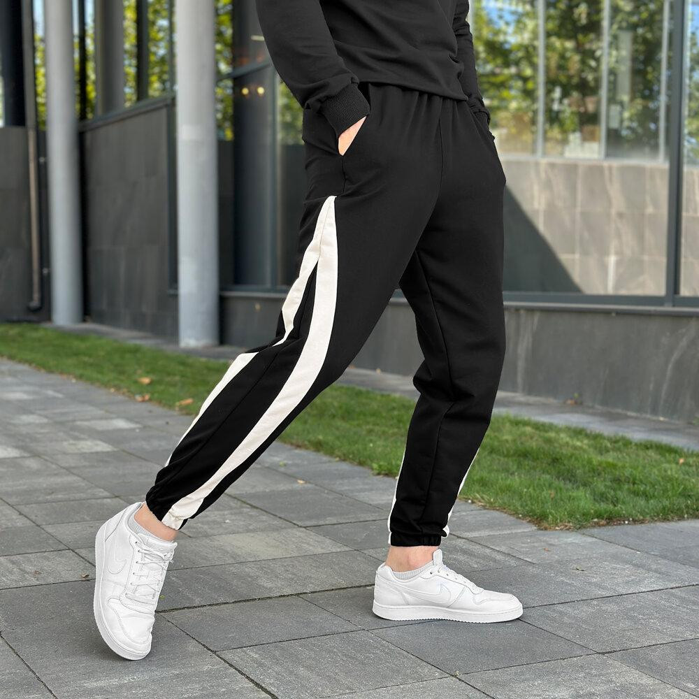 Чоловічі чорні джогери з кишенями Pobedov Shade двоколірні Київ - фото 6