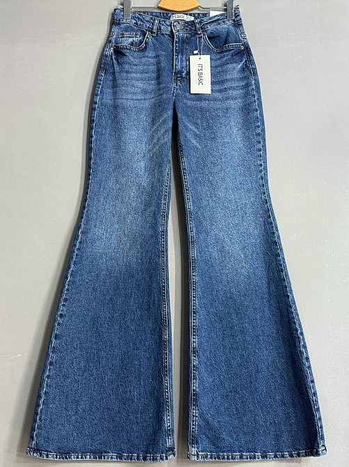 Джинси жіночі Its Basic 3992-2 flare супер кльош широкі сині, синій, 40, 40, 79 см, 107 см Київ - фото 11