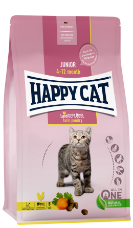 Сухой корм Happy Cat Junior Land Geflugel для котят с птицей, 10 кг Винница