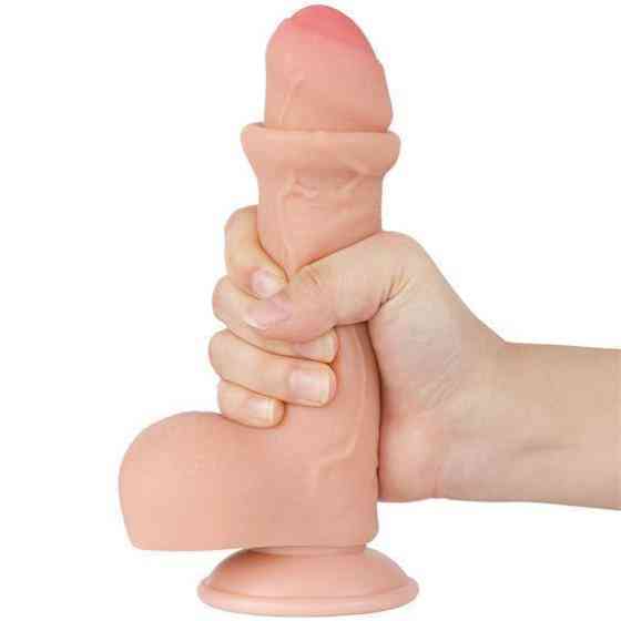 Фалоімітатор - Sliding-Skin Dual Layer Dong 7" Flesh Sex Aura Київ