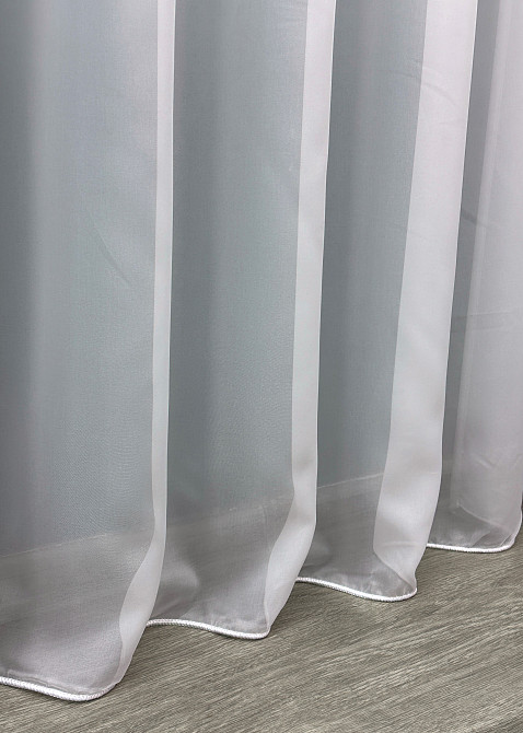 Тюль VR-Textil Вуаль 1547т Шифон однотонный Белый 200х270 см (43-303) Киев - изображение 8