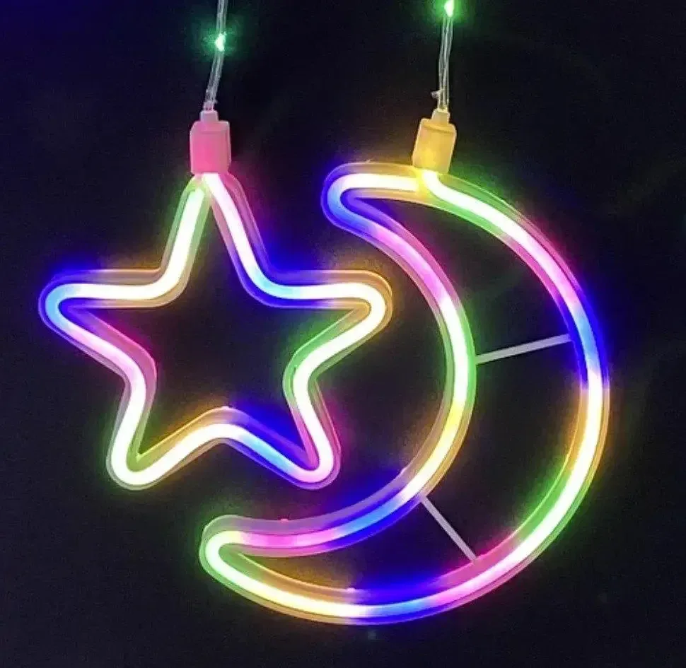 Гирлянда-бахрома (Moons/Stars)  2.5м (Разноцветная)7259 Одесса - изображение 4