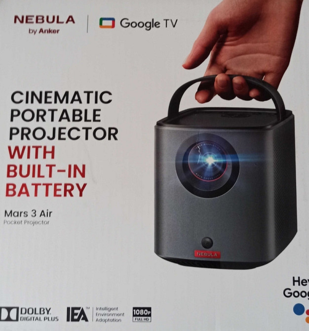 Портативний проєктор Anker Nebula Mars 3 Air GTV Projector зі звуком Dolby Digital і FullHD Київ - фото 3