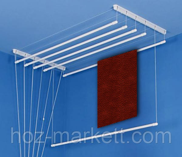 Сушарка для білизни стельова на п'ять прутів по 2 метри Харків - фото 1