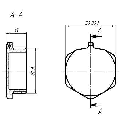 Заглушка 1″З латунна під пломбу LC502P OPTIMUM (000030962) Київ