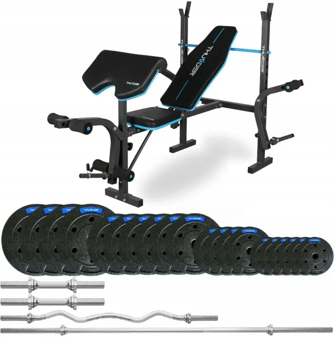 Тренажер Thunder SET-VIGOR-A-HBG-03-87,5KG Zestaw Kulturystyczny 87,5KG Киев - изображение 1