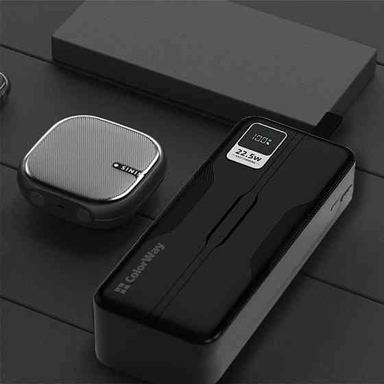 Універсальна мобільна батарея ColorWay Digital Display 50000 mAh Black (CW-PB500LPC5BK-PDD) Чорний Харьков