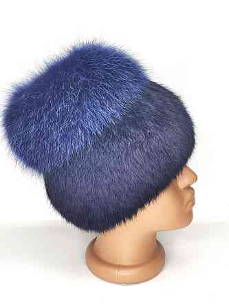 Шапка меховая женская Венера Синий Харьков