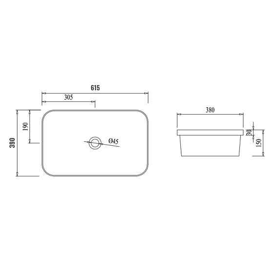 Раковина Qtap Scorpio 615х390х150 White QT1411K491WN Київ