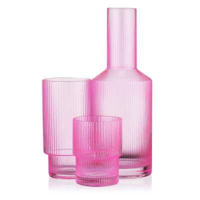 Набор стаканов Ardesto 200мл, 2шт, скло, рожевий (AR2620SPN) Винница - изображение 4