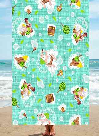 Ecotton Рушник пляжний Ecotton 100х150 см бавовняний вафельний бірюзовий в баню або спа Киев