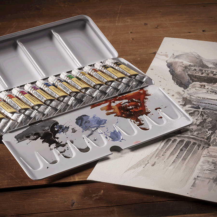 Набор акварельных красок Rembrandt DUSK 12х10мл металлический пенал Royal Talens Киев - изображение 6