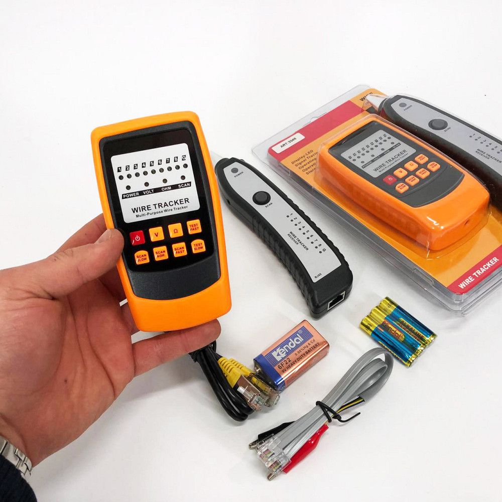 Кабельний LAN тестер трасошукач Веnеtесh GМ 6О з роз'ємами RJ-11 і RJ-45 шукач дротів індикатор проводки LD-73 Львів - фото 10