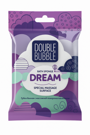 Банна губка Double Bubble з масажною поверхнею Київ