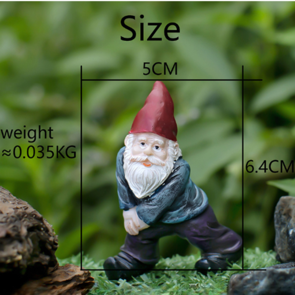 Фігурка Фітнес-гном 4.8 х 4.5 см для мінісада Полістоун Синій Одеса - фото 1