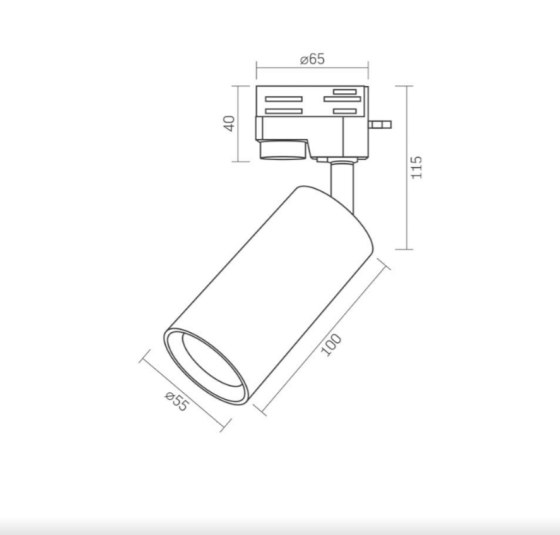 LED Світильник трековий під лампу GU10 чорний VL-SPF06C-B Videx Житомир