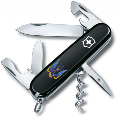 Нож Victorinox Spartan Ukraine 91 мм Чорний Тризуб-Ластівка (1.3603.3_T1230u) Винница - изображение 1
