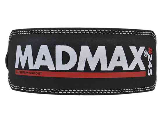 Пояс для важкої атлетики MadMax MFB-245 Full leather шкіряний Black M Київ