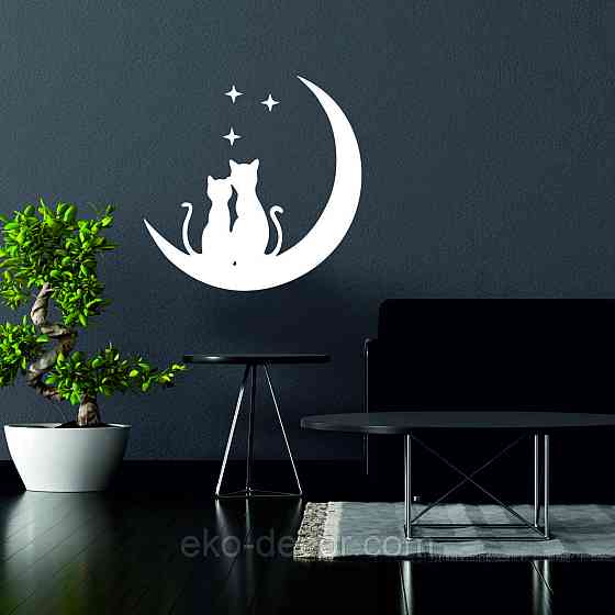 Декоративное настенное 3D Панно «Коты» Декор на стену с объемом 50*50 см, Белый Киев