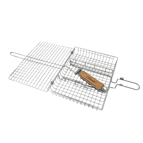 Решітка-гриль глибока 3 секції, знімна ручка 24*30см Maestro Житомир