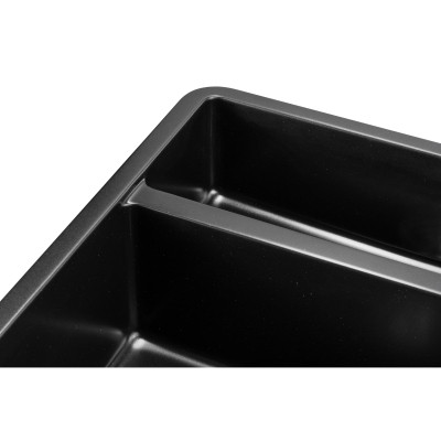 Мийка кухонна GRANADO Under top DOUBLE black shine (gr3401) Вінниця - фото 4