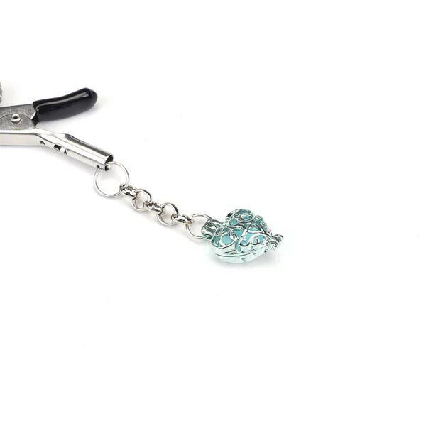 Зажимы для сосков Liebe Seele Glow-in-dark Nipple Clamps Light Blue Sex Aura Киев - изображение 2