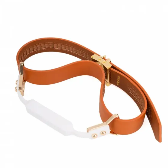 Шкіряний кляп з 2-ма насадками LOCKINK Ball-Gag & Gag-bite Set - Brown Львів