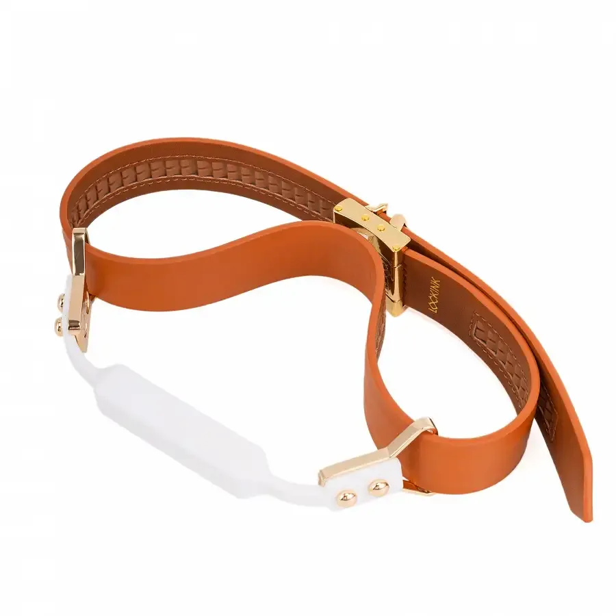 Шкіряний кляп з 2-ма насадками LOCKINK Ball-Gag & Gag-bite Set - Brown Львов - изображение 5