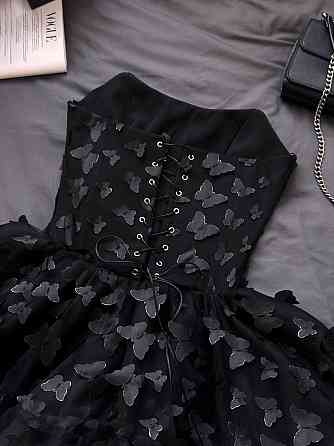 Жіноча романтична приваблива міні-сукня костюмна+фатін метелики(на підкладці) Одеса