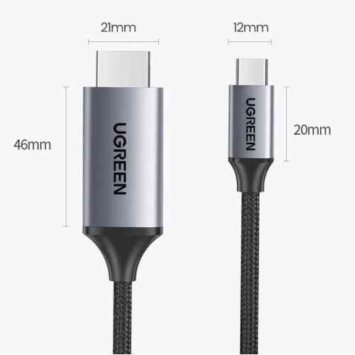 Перехідник UGreen USB-C to HDMI MM142 50570 (Сірий, 1.5 м) Миколаїв