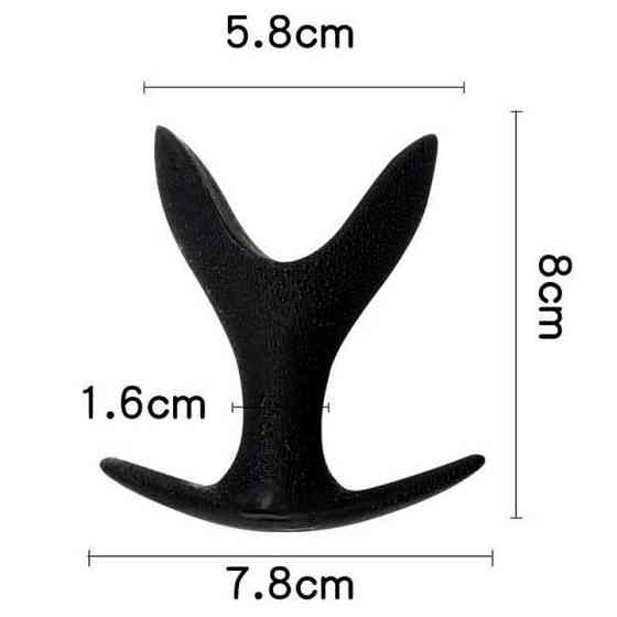 Анальна пробка-розширювач - Чорний - 2,5-5,8*8 см - Анальні іграшки Вінниця