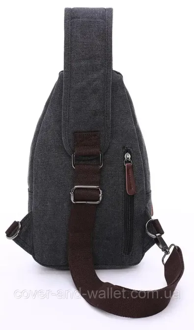 Удобная мужская сумка слинг через плечо из качесвенного текстиля Puos Киев - изображение 2