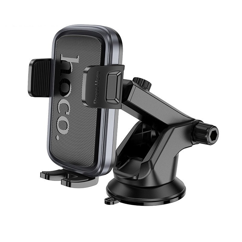 Автотримач для телефона HOCO H79 Vista push-type car holder (center console) Black Metal Gray Одеса - фото 7