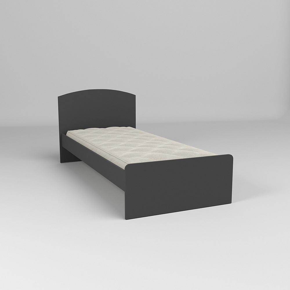 Кровать односпальная L-1, Антрацит, 1930х900х800 Львов - изображение 2