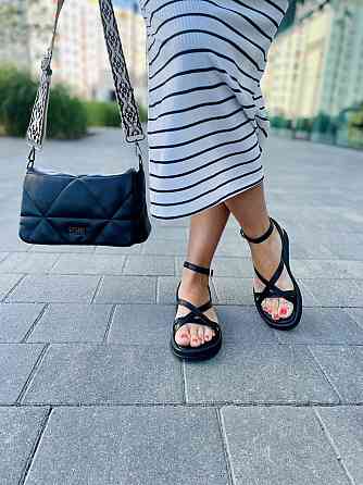 No brend Босоніжки жіночі 47 чорні (літо, шкіра натуральна) (5253) Коломия