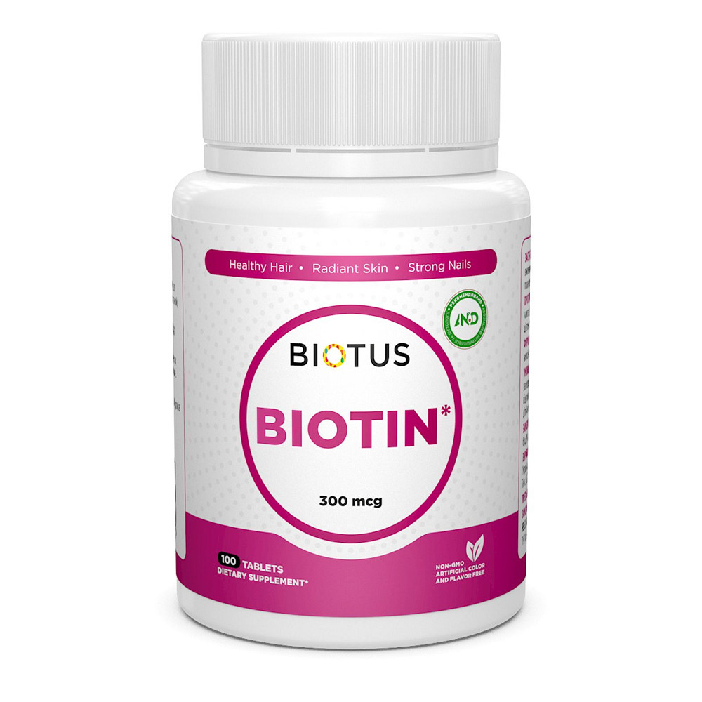 Биотин (Biotin) 300 мкг 100 таблеток Київ - фото 1